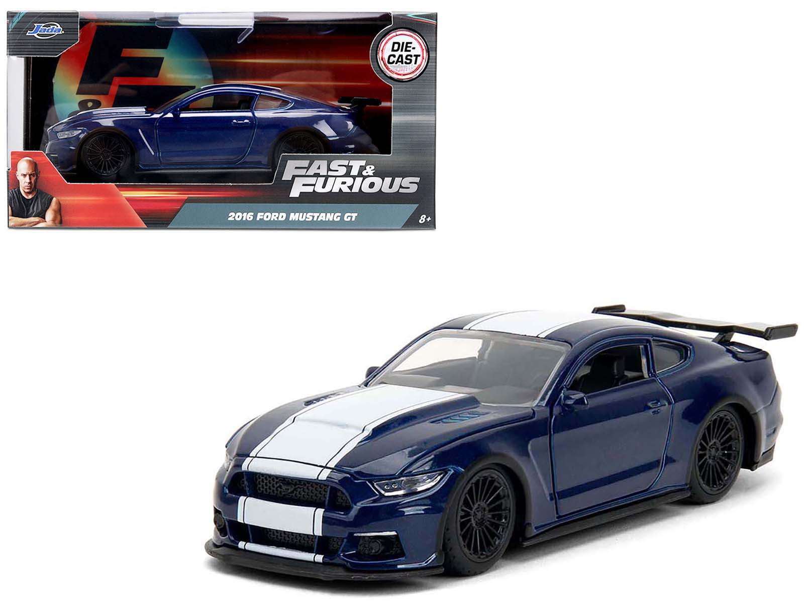 2008 Ford Shelby Mustang GT500 KR Blue 1/24 Diecast Car Model by