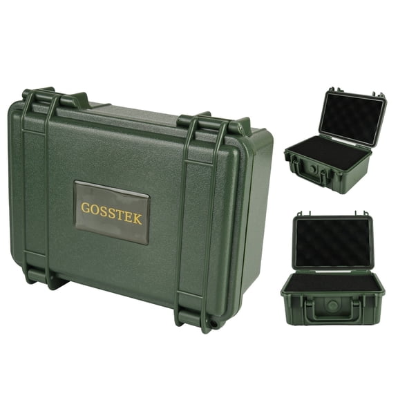 ABS Hard Shell Waterproof Storage Case with Customizable Foam - Camera/Medicine/Cigar Organizer with Air Valve