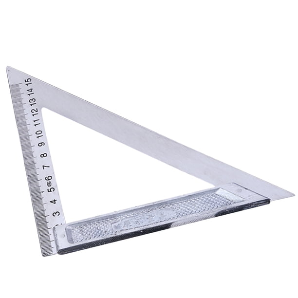 Regla triangular de acero inoxidable de precisión, herramientas de medición para carpintería 150mm