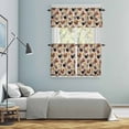thumbnail image 5 of Farmhouse Rooster Kitchen Curtains Sets for Windows 36 Inch Length, Vintage Watercolor Flowers Wood Grain Rod Pocket Window Treatments Tier Curtains and Valances Set for Bedroom/Bathroom, 5 of 8