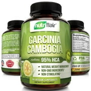 NutriFlair Garcinia Cambogia Supplement 95% HCA Metabolism Booster for Weight Loss 90 Capsules