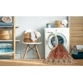thumbnail image 2 of Ahgly Company Machine Washable Indoor Round Abstract Lava Red Area Rugs, 3' Round, 2 of 7