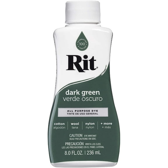 Rit All-Purpose Liquid Dye, Dark Green, 8 fl oz