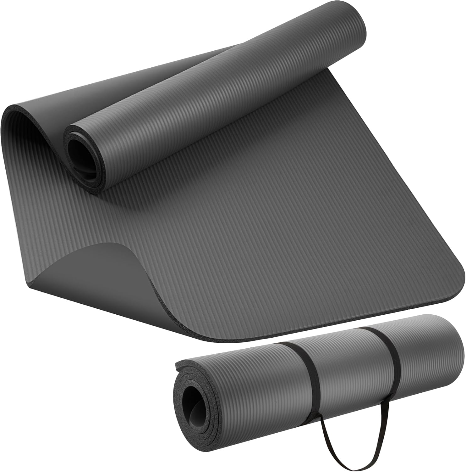 Extra Thick NBR Yoga Mat for Women & Men,  Large Exercise Mat with Non-Slip Workout Mat for Yoga, Pilates, Stretching, Meditation – Wide & Cushioned Fitness Mat