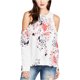 thumbnail image 1 of Rachel Roy Blusa estampada con hombros descubiertos para mujer, blanca, grande Rachel Roy fuera del hombro, 1 of 1