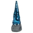 thumbnail image 6 of 12" Gnome with Blue and Silver Flip Sequin Hat Christmas Decoration, 6 of 7