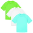 thumbnail image 1 of BIG ELEPHANT 3 Pack Kids Short Sleeve Rash Guard Shirt UPF 50+ Protection Swimwear Quick Dry Swim Tee Youth Rashguard, 1 of 5