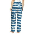thumbnail image 3 of Kll Womens Ocean On Striped Print Pajama Pants Soft Pajama Bottoms For Women Cozy Lounge Pants, 3 of 9