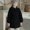 Black, variant on Quilted Jackets for Girls Girls Ribbed Big Collar Quilted Coat Kids Drawstring Waist Mid-Length Warm Winter Jacket