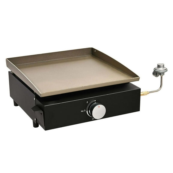 16.9" Flat Top Griddle - Countertop Gas Grill, 2-Burner, Portable Natural Gas Griddle, 22,000 BTU, Non-Stick Cooking Plate, Restaurant Style