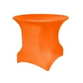 thumbnail image 1 of Ultimate Textile (5 Pack) Round Fitted Stretch Spandex Table Cover - for 60 and 72-Inch Round Tables, Neon Orange, 1 of 2