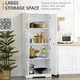 thumbnail image 4 of HOMCOM 71" Farmhouse Tall Kitchen Pantry Storage Cabinet, White, 4 of 10
