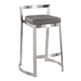 thumbnail image 4 of Fuji DLX Counter Stools for Kitchen Counter in Stainless Steel and Faux Leather, Counter Height Chairs, Bar Stools Set of 2, Counter Height Chairs, Bar Stools For Kitchen Island, 4 of 6