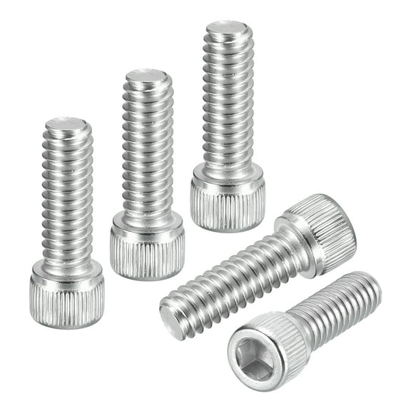 1/4"-20x5/8" Socket Head Cap Screws Bolts - 10Pack - 304 Stainless Steel Hex Head Metric Screws - Silver