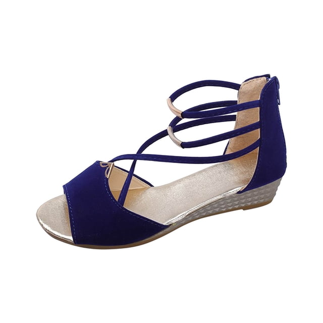 Amzcrzy Zapatos de mujer,Zapatos de mujer,Zapatillas de mujer, Sandalias romanas con cremallera en la parte trasera y cinturón para mujer Sandalias Mujer Zapatillas De Casa