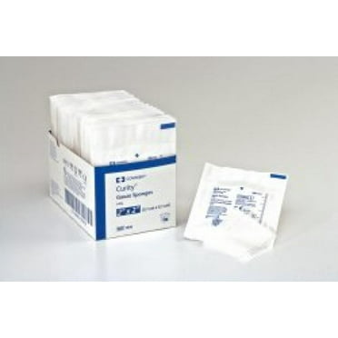 Curity Gauze Sponge - 2 x 2 Inch, 8-Ply, Sterile, 100 Count