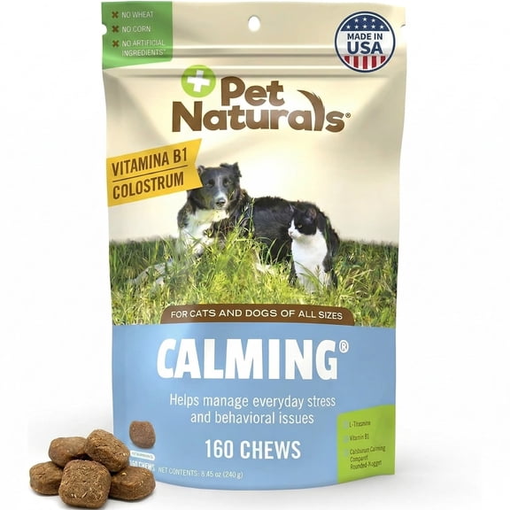 Pet Naturals Calming Chews for Dogs & Cats, Chicken, 160 Count