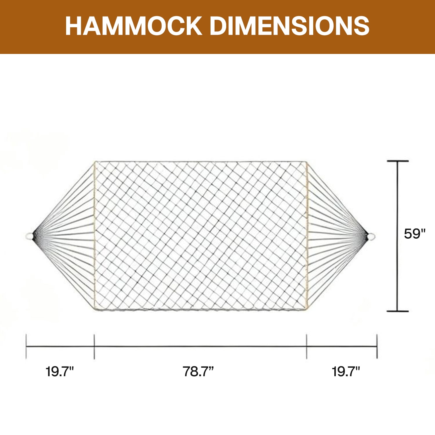 BN-LINK Cotton Rope Hammock,Handwoven Hammock with Hardwood Spreader Bars,Double Hammock for Outdoor Backyard Patio Poolside,330lbs Weight Capacity, Natural