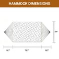 thumbnail image 5 of BN-LINK Cotton Rope Hammock,Handwoven Hammock with Hardwood Spreader Bars,Double Hammock for Outdoor Backyard Patio Poolside,330lbs Weight Capacity, Natural, 5 of 7
