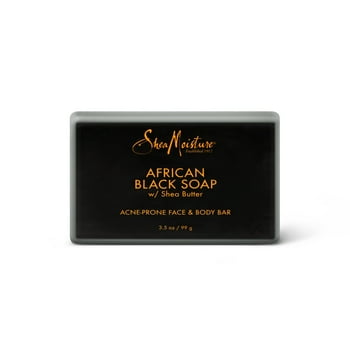 SheaMoisture Face and Body Bar for Oily, Blemish-Prone Skin African Black Soap Paraben Free 3.5 oz