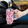 thumbnail image 5 of Halloween Tumbler, Cute Pink Pumpkin Ghost Tumbler with Handle and Straw, 40 oz Stainless Steel Insulated Water Bottle Halloween Gifts for Women, 5 of 6