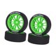 thumbnail image 5 of Juego de 4 neumáticos RC para coches de drift, ligeros y de fácil montaje. Verde, 5 of 9