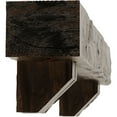 thumbnail image 4 of Ekena Millwork 6"H x 8"D x 60"W Riverwood Faux Wood Fireplace Mantel Kit with Ashford Corbels, Premium Aged, 4 of 12