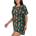 thumbnail image 2 of Haiem Mushroom House Pattern Pajama Set for Women 2 Piece Lounge Set Short Sleeve Tops and Shorts Soft Sleepwear-X-Large, 2 of 7