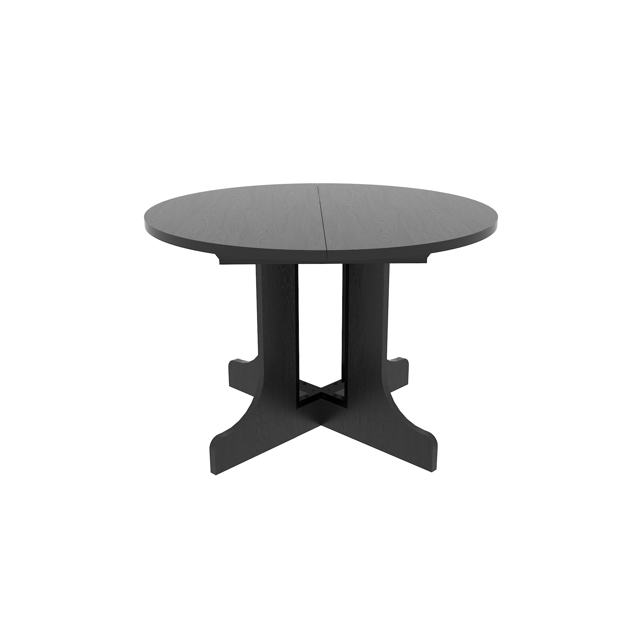 Noble House 59" Farmhouse Expandable Oval Dining Table, Removable Leaf, X-Shaped Trestle Base Kitchen Table, Black