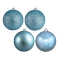 thumbnail image 1 of Pemberly Row Assortiment de Boules 4 Finitions 3 Pouces en Bleu Bébé (Ensemble de 32), 1 of 1