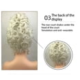 thumbnail image 3 of Minnieouse Cabello artificial femenino Decoración natural Simulación Pelucas rizadas Moda Vestir Accesorio Rendimiento Fiesta de cosplay Cuidado del cabello Gris-plata, 3 of 6