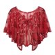thumbnail image 1 of Jumpingount Chal de piel sintética, encogimiento de hombros con lentejuelas, chal de los años 20 para mujer, accesorios, chal de mujer con Accesorios de disfraces B, 1 of 6