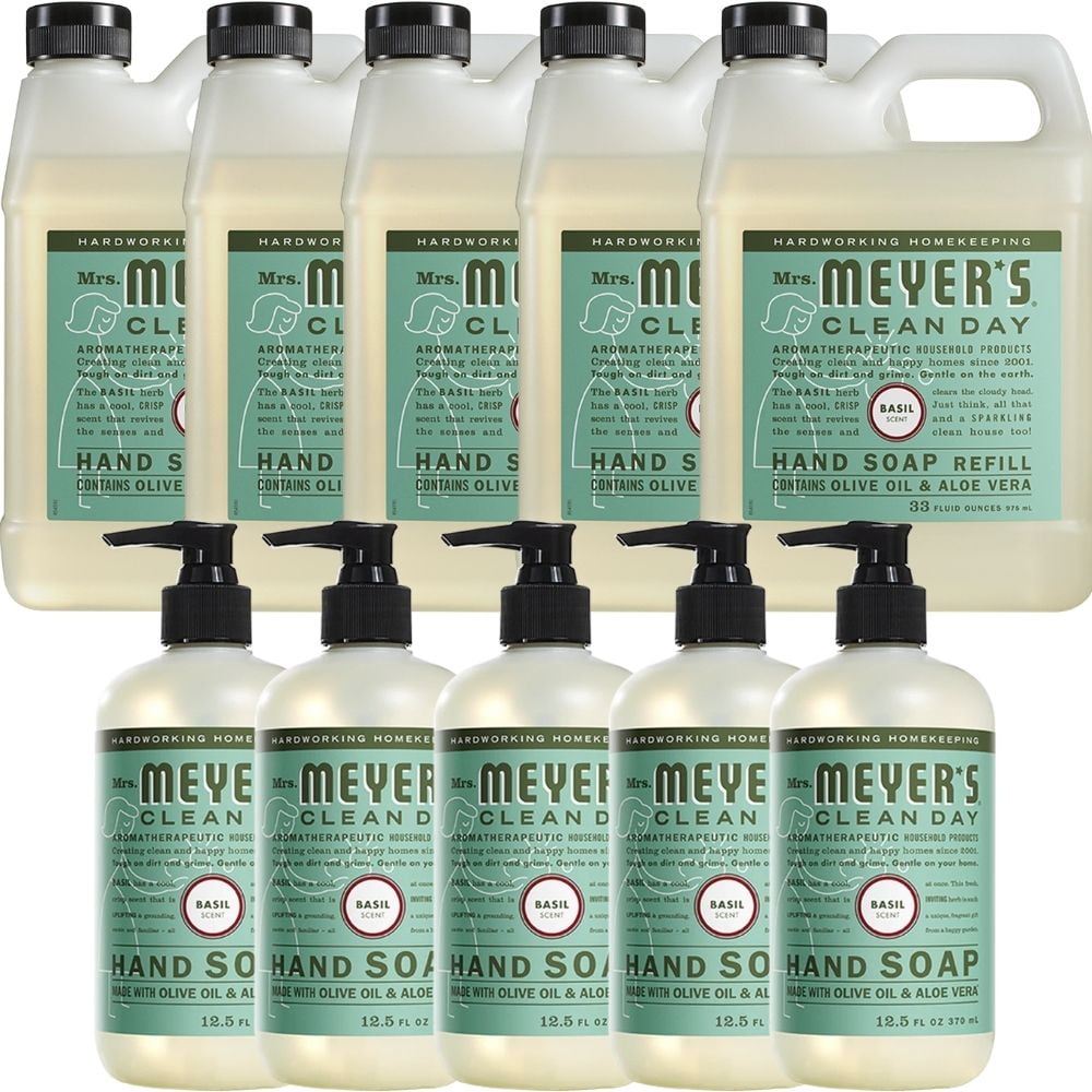Liquid Hand Soap and Liquid Hand Soap Refil Combo, 5 Pack Liquid Hand
