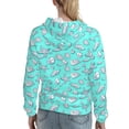 thumbnail image 7 of Lsque Seashell And Starfish Pattern Casual Women's Hoodie,Hooded Sweatshirt with Kangaroo Pocket,Pullover Hoodie with Eye-catching Drawstrings-Small, 7 of 7