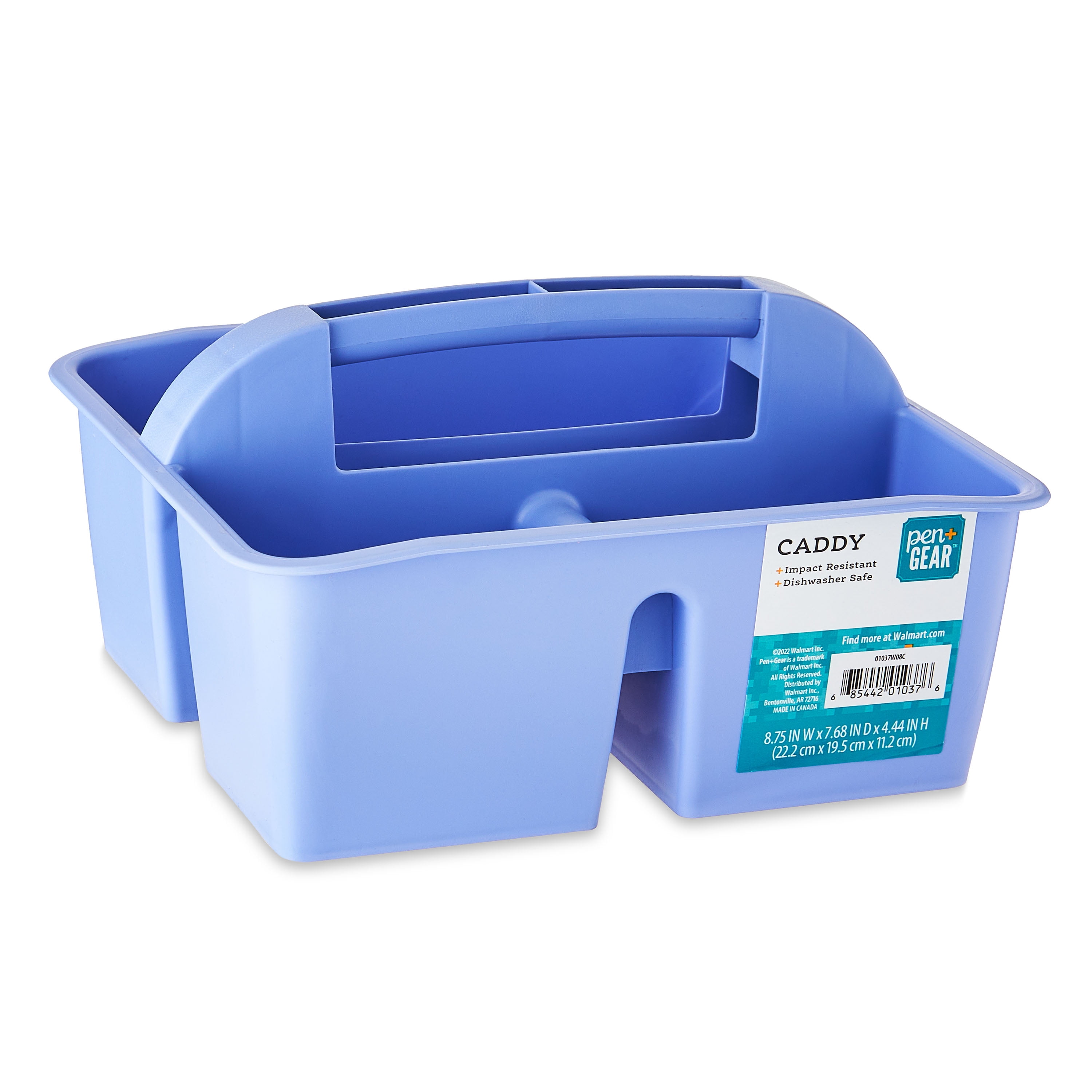 (4 pack) Pen+Gear Plastic Caddy, Desktop Craft and Hobby Organizer, Periwinkle, 6-Pack