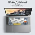thumbnail image 5 of iBlancod Wireless Mechanical Keyboard 84 Keys 2.4G+BT5.0+Type-C 3 Connections 75% Low Profile Layout Keyboards 15 Light Effect 5 Brightness Levels for Tablet Laptop Smartphone OUTEMU Red Swi, 5 of 5