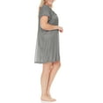 thumbnail image 4 of EZI Nightgowns for Women - Soft & Breathable Satin Night Gowns for Adult Women - Medium to Plus Size Womens Sleep Shirts - Knee-Length Nightgown, 4 of 7