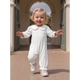 thumbnail image 6 of BemeyourBBs Baby Girls Jumpsuit Romper Newborn Coming Home Outfit Long Sleeve Doll Collar Frills Romper Fall Winter Spring Baby Essentials Clthes, 6 of 9