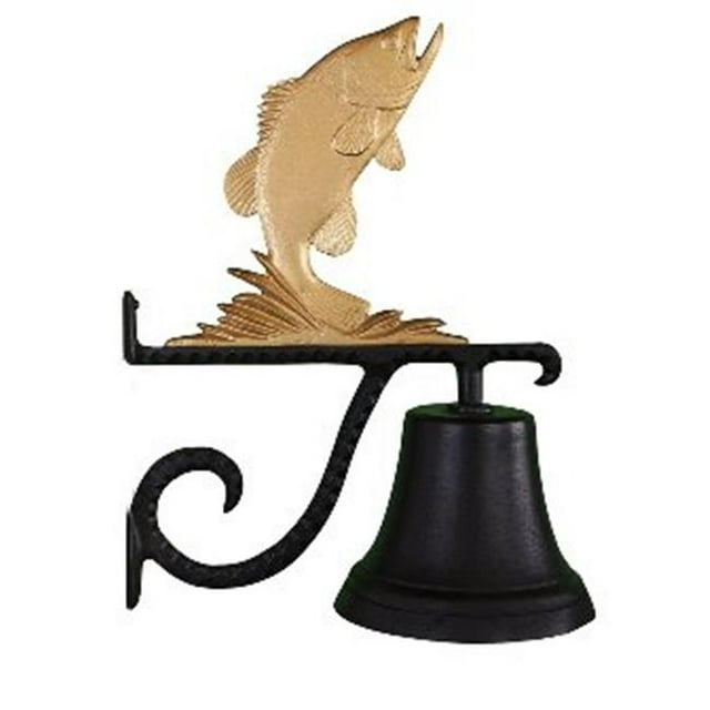 Cloche en Fonte avec Ornement de Basse en Bronze Doré