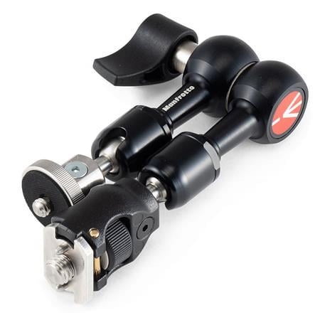 UPC: 0719821442356 | 244 Micro Arm with 3/8  Arri Style Anti Rotation Adapter and 1/4  Anti Slip Adapter  Black