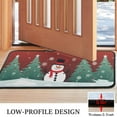 thumbnail image 3 of Snowman Merry Christmas Doormat Non Slip Floor Rug and Mat Cushioned Door Runner Rug Standing Area Mat Carpets for Farmhouse Decor 17"x30" Black Edging, 3 of 7