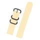 thumbnail image 3 of Correa de reloj de nylon Hugo Pulsera de 3 anillos de acero inoxidable 20mm beige, 3 of 5
