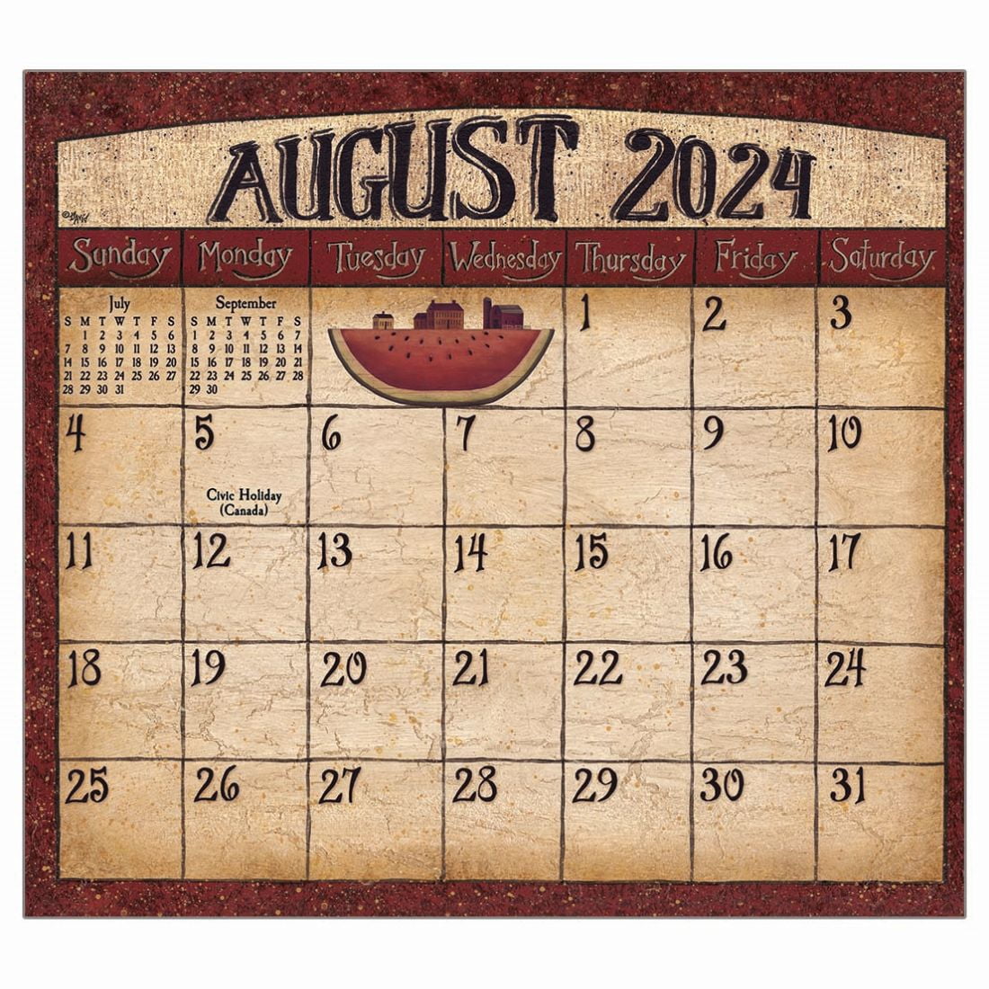 Legacy Publishing Group, Folk Art by David 2024 Calendar Pad