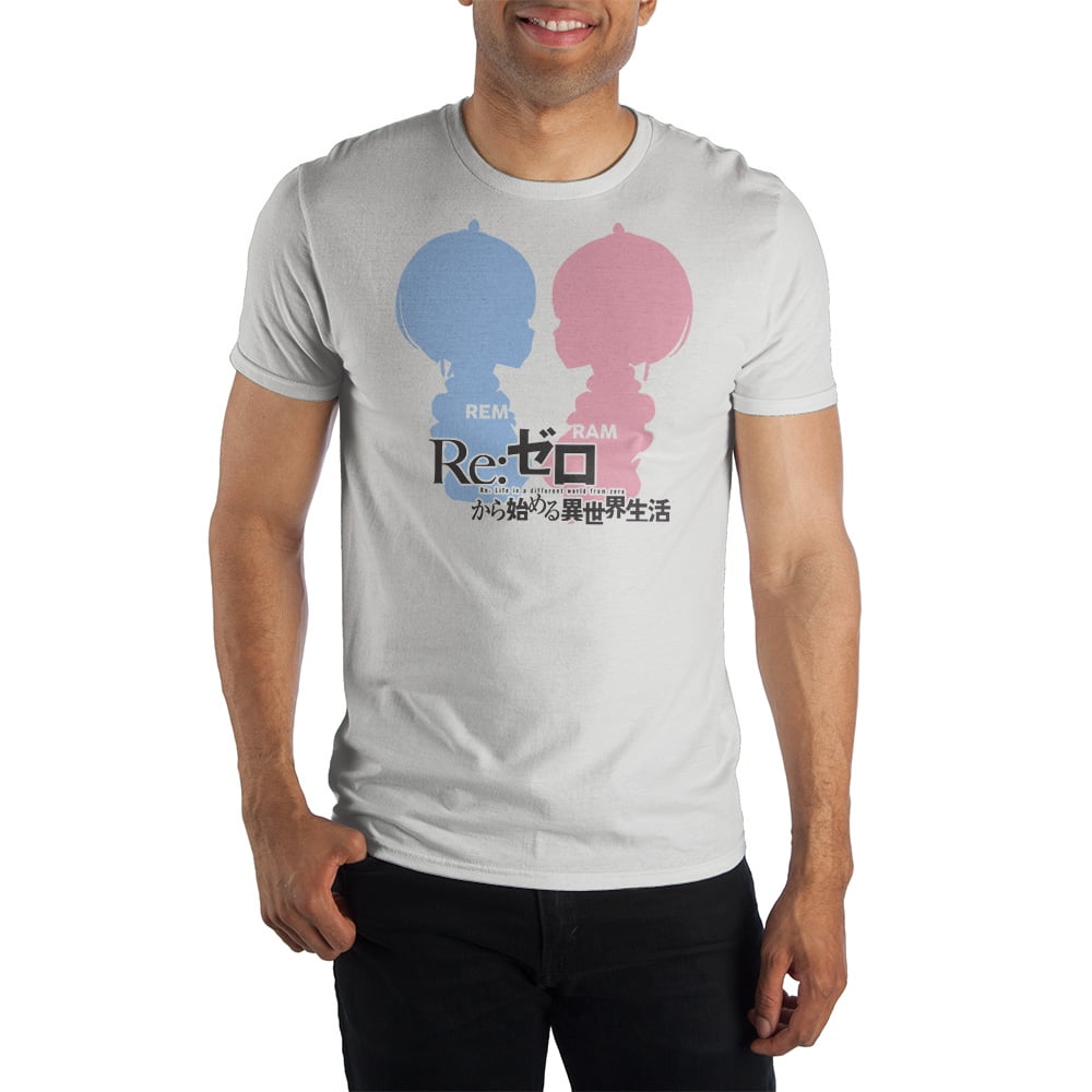 Re Zero Rem and Ram Silhouettes Mens TShirt