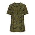 thumbnail image 4 of Birdeem Blouses pour Femmes Col Rond Imprimé Plissé Chandail Mode Décontracté Manches Courtes Printemps/été, 4 of 12