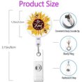 thumbnail image 2 of LAICAIW Retractable Badge Holder Reel with Alligator Clip, Sunflowers, 2 Pack, 2 of 5