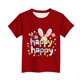 thumbnail image 5 of Blusas y camisas de manga corta con cuello redondo Camiseta estampada de manga corta de Pascua para niños Cuello redondo Manga corta Casual Versátil Para niñas Niños Top de poliéster, 5 of 5