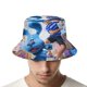 thumbnail image 4 of Pistas de Blue Sombrero bucket para adultos, gorra de protección solar, sombrero de pescador plegable para viajes al aire libre, pesca y actividades de verano, 4 of 6