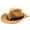 Yellow, variant on Straw Cowboy Hat Mens - Western Cowboy Style Hat Jazz Bowler Hat Cow Head Decoration Ethnic Style Hat,Brown,M