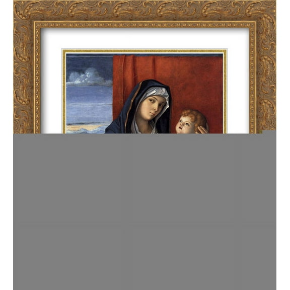 Giovanni Bellini 2x Matted 20x24 Gold Ornate Framed Art Print 'Madonna and Child'